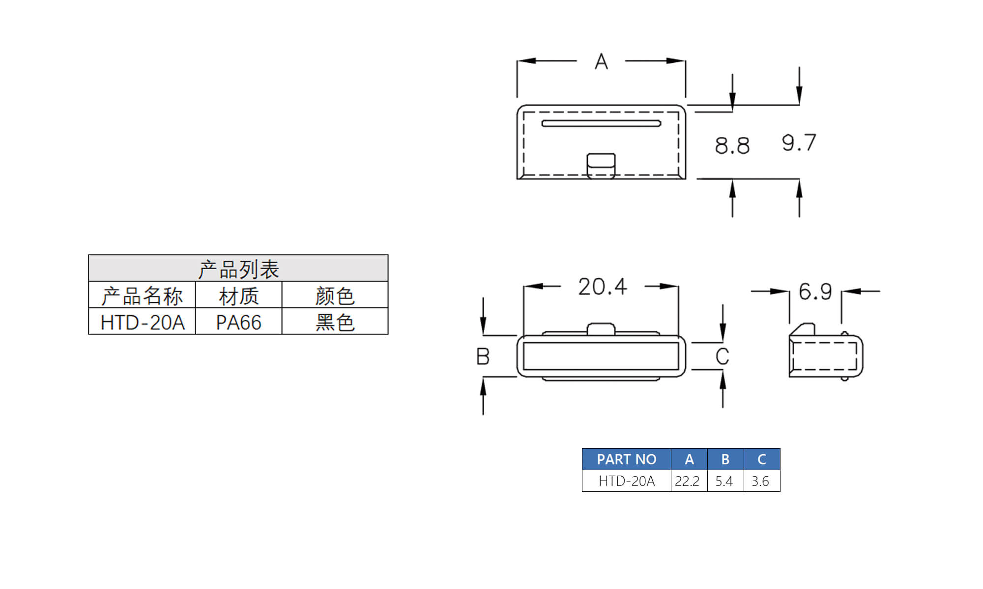 防尘塞 HTD-20A